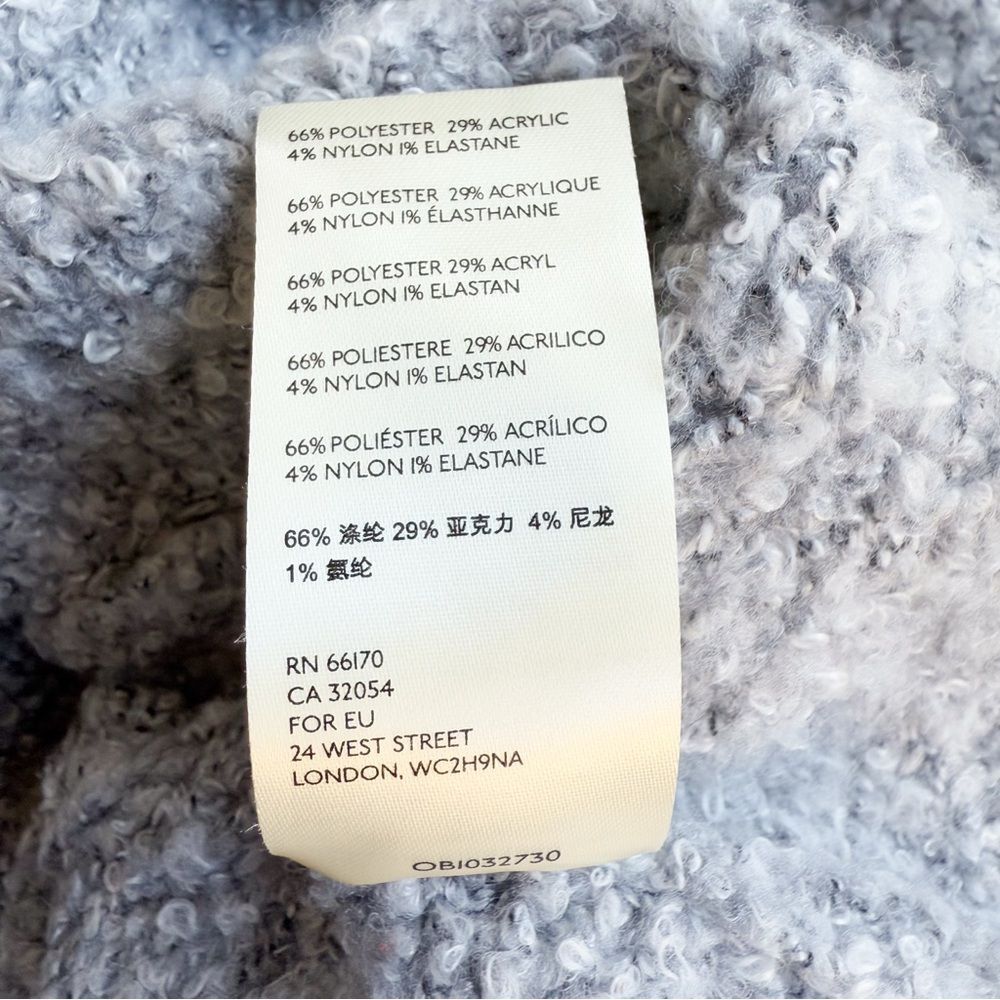 Free People BFF Cowl Neck Fuzzy Pullover Sweater Gray Women’s M Soft! - Picture 8 of 8